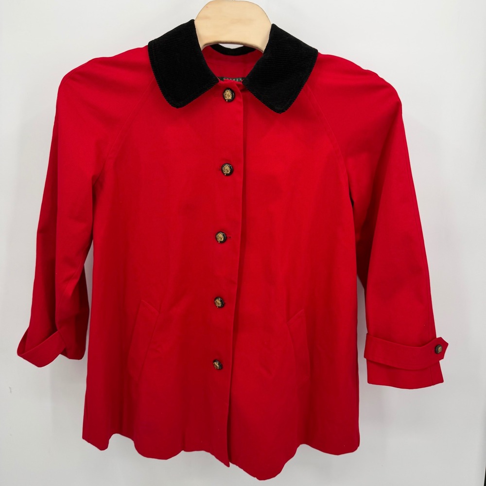 LAUREN‎ Ralph Lauren Women's 2X Riding Jacket Red Black Equestrian Horse Lined